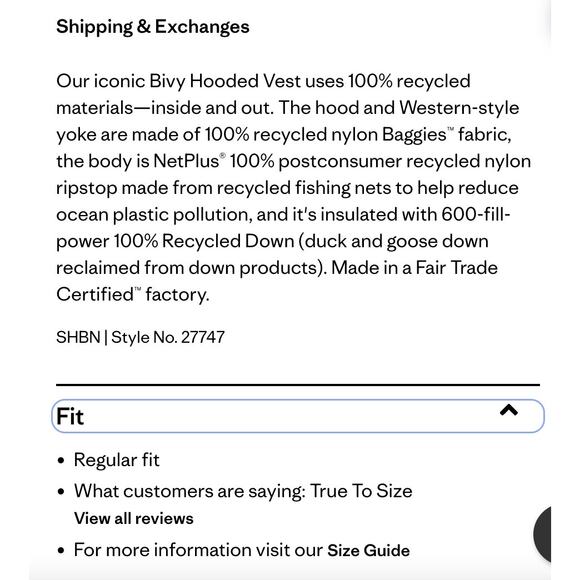 Patagonia Women's Bivy Hooded Vest Wavy Blue XL - Picture 13 of 14